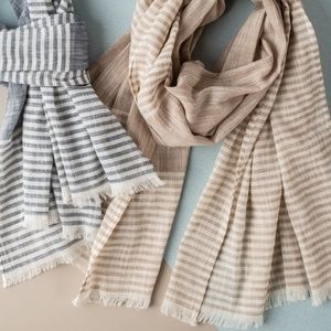 Bloom & Give Malabar Cotton Scarf // Beige